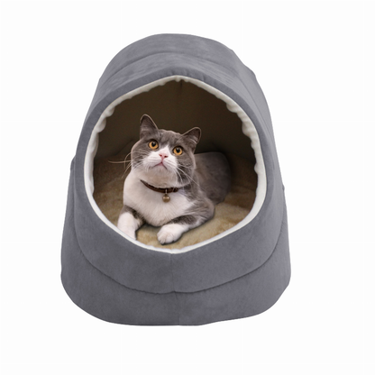 GOOPAWS Cat Cave for Cat and Warming Burrow Cat Bed, Pet Hideway Sleeping Cuddle Cave