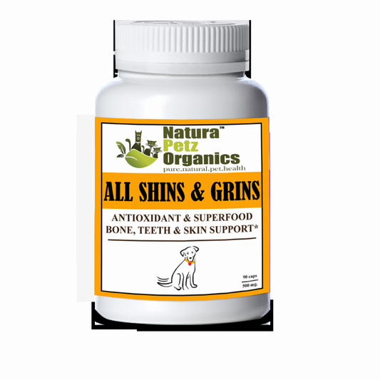All Shins & Grins Capsules - Antioxidant Super Food Bone, Eye, Teeth & Skin Support Dog & Cat*